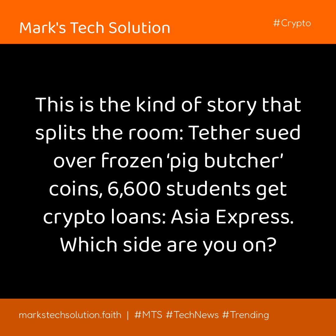 This is the kind of story that splits the room: Tether sued over frozen ‘pig butcher’ coins, 6,600 s